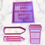 Teacher appreciation cookie cutters, with stamp