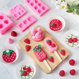 4-Cavity Strawberry Silicone Mold 1 Pieces