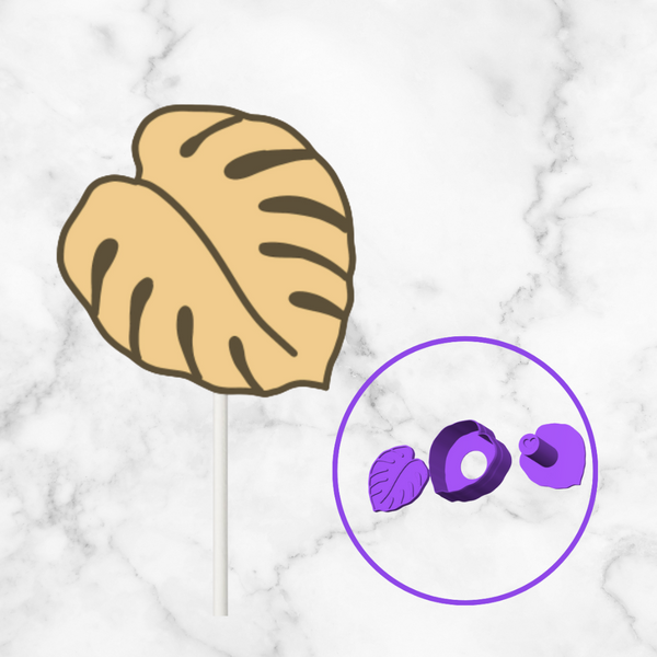 Leaf Cake Pop Mold (Tropical )W Embosser