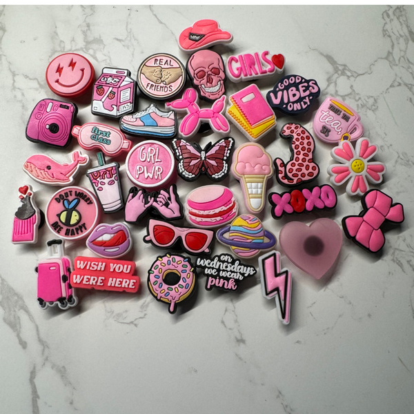 Iconfont 10PCS Downtown Girl Shoe Charms, Y2K Shoe Decoration Charms