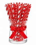 Red Valentine Assorted Paper Straws – 25 Count