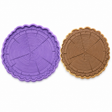 Rustic Wood Slice Cookie Cutter & Embosser Stamp Set