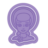 Sweet Prairie Girl Cookie Cutter & Embosser Stamp