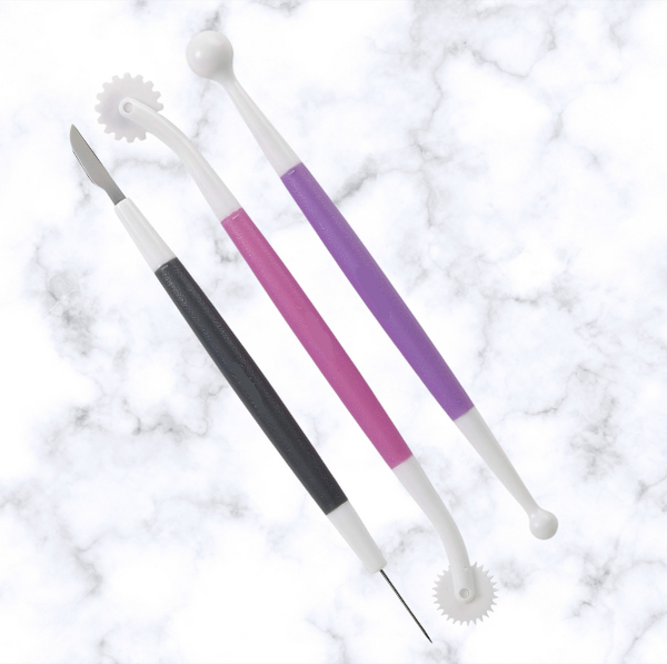 3 Pieces  Fondant Tool Set