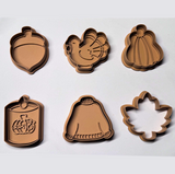 Thanksgiving Cookie Cutters with Stamp Option
