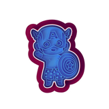 Little Star Shield Hero Cookie Cutter & Embosser Stamp Set