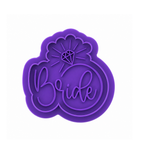 Elegant Bride Ring Cookie Cutter & Embosser Stamp – Bridal Shower Wedding Ring Plaque – Fondant Embosser Tool