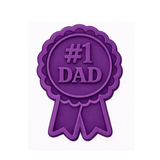 #1 Dad Award Ribbon Cookie Cutter & Stamp Set