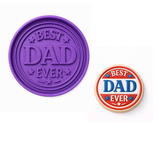 Best Dad Ever Round Cookie Cutter & Stamp Set