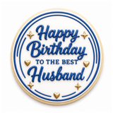Happy Birthday to the Best Husband Cookie Cutter & Stamp Set