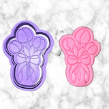 Mothers Day Tuilp Bouquet Fondant N Cookie Cutter and Stamp
