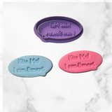 Kiss Me Iam Smart Cookie Cutter and Stamps