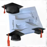Graduation Cap Doctoral Cap and Tassel Silicone Mold