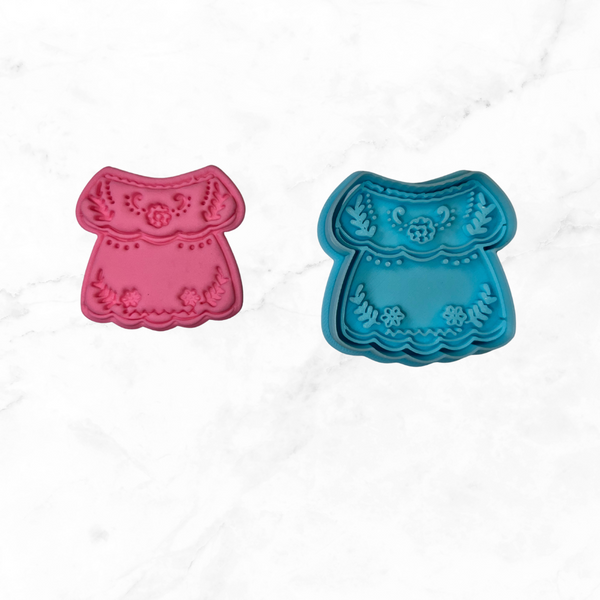 Dress Bestio Otomi Embroidery Cookie Cutter n Stamp