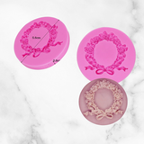 Wreath Of Flowers With Bow Silicone Mold