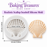 Realistic Scallop Seashell Silicone Mold – Coastal Ocean Fondant & Chocolate Mold