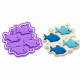 School of Fish Cookie Cutter & Embosser Two-Piece Set