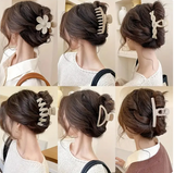 khaki set 6Pcs Women Fashion Claw Clips Set