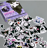 Cute Cat HK And Friends 60pcs / Waterproof Sticker