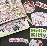 Cute Cat HK And Friends 60pcs / Waterproof Sticker