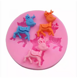 Christmas Rudolph Trio silicone mold