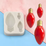 Christmas light bulb silicone molds