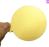 Gold Round Dessert Boards 50 Ct