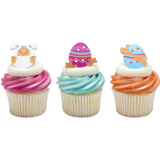 Easter Egg-Cited for Easter Cupcake Rings 12 ct