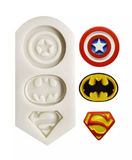 Superhero Silicone Molds  2 pc