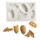 Superhero Silicone Molds  2 pc