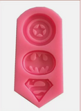 Superhero Silicone Molds  2 pc