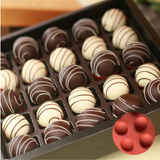Mini 24-Cavity Semi Sphere Silicone Mold, Baking Mold for Making Chocolate, Cake, Jelly, Dome Mousse