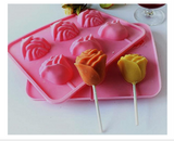 Mothers Day Rose Shape 1 Count 6 Cavity Mothers Day Silicone Mold