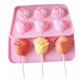 Mothers Day Rose Shape 1 Count 6 Cavity Mothers Day Silicone Mold