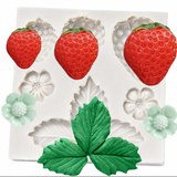 Strawberry Silicone Molds Flower Leaf