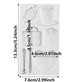 Father's Day Fondant Molds Mustache Tie Watch T-Shirt