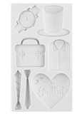 Father's Day Fondant Molds Mustache Tie Watch T-Shirt