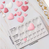 Large 25 cavity Silicone Heart Mold,