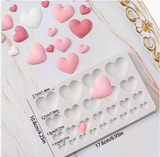 Large 25 cavity Silicone Heart Mold,