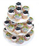 Grad Hat Sayings Cupcake Rings