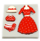 Fashion Dess Hat Handbag Sunbonnet Silicone mold Mothers Day