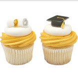 Graduation Cap & Scroll Dec-Ons® Sugar Decorations,