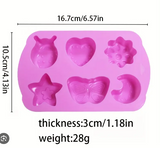 Star Butterfly Moon Beetle Heart Flower Silicone Mold