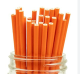 Orange Paper Straws*