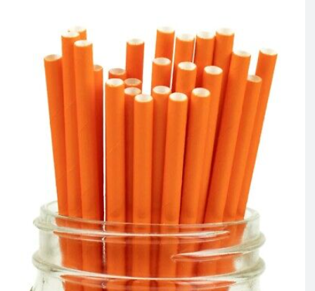 Orange  Paper Straws*