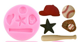 Baseball Bat Glove Hat Silicone Molds