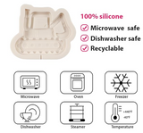 Bulldozer Fondant Molds Construction Site Silicone Mold