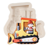 Bulldozer Fondant Molds Construction Site Silicone Mold