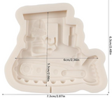 Bulldozer Fondant Molds Construction Site Silicone Mold