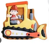 Bulldozer Fondant Molds Construction Site Silicone Mold